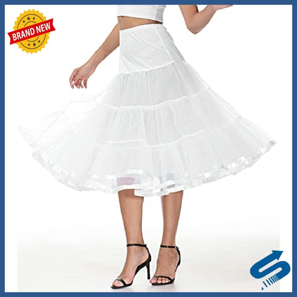 30" Petticoat Vintage Style Fluffy Tutu Underskirt for Dresses - Picture 4 of 7